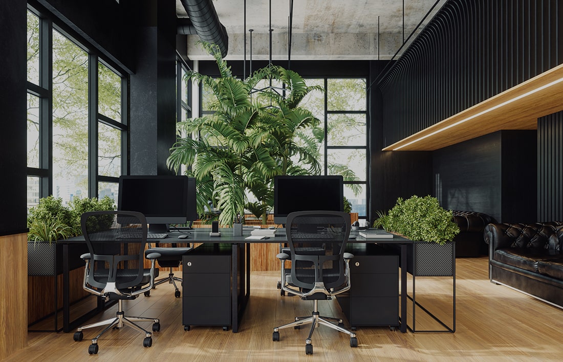 Elegant Black Office Design Ideas for 2024: Enhancing Professionalism with Style